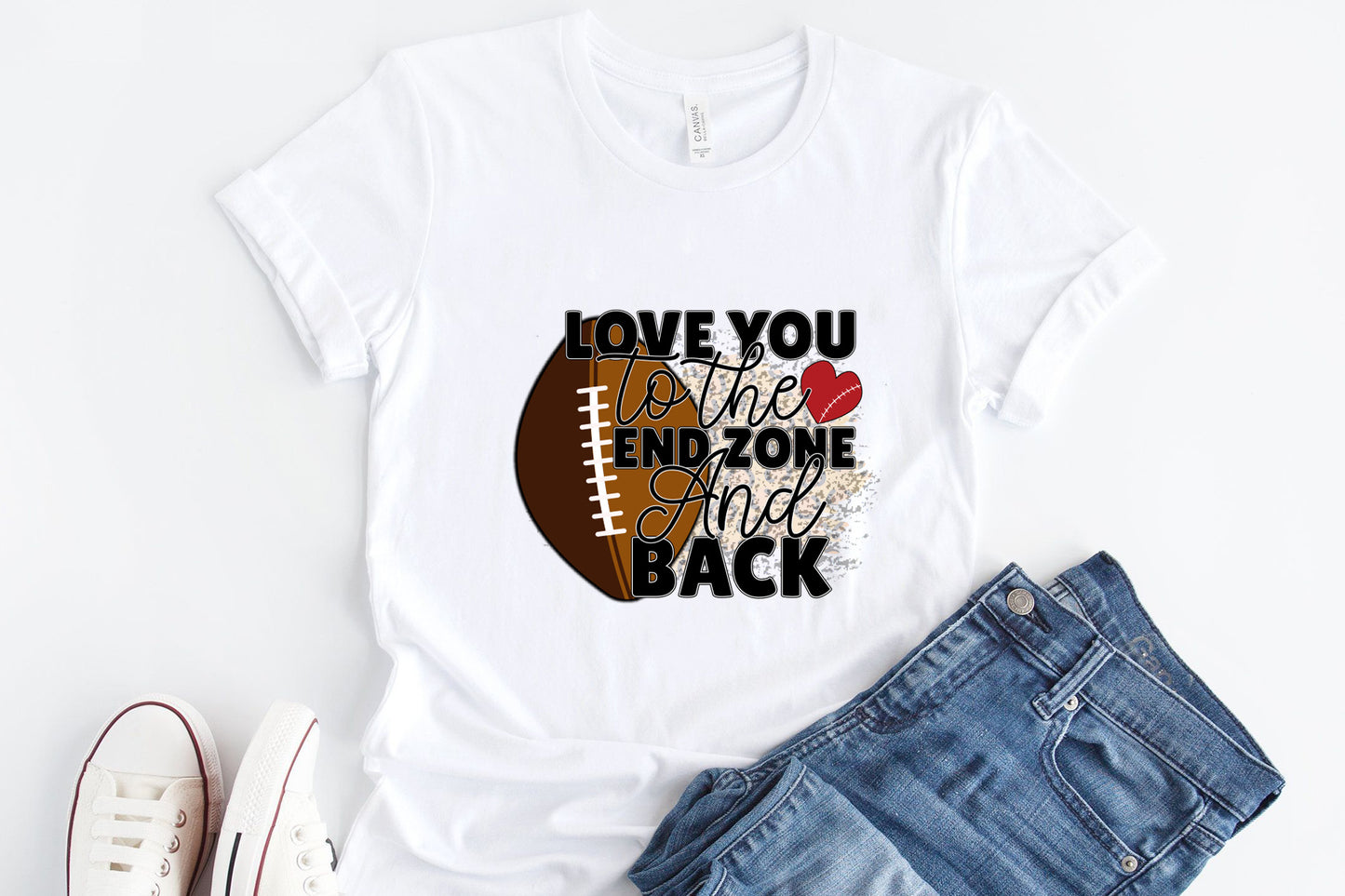 Love You to the End Zone and Back PNG Sublimation