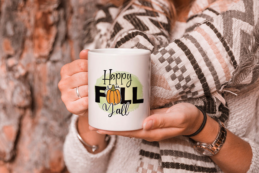 Fall Sublimation Design - Happy Fall Y'all PNG