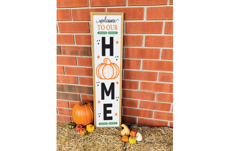 Fall Porch Sign SVG - Welcome to Our Home