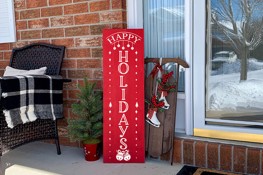 Christmas Porch Sign SVG | Happy Holidays