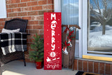 Christmas Porch Sign SVG - Merry & Bright SVG