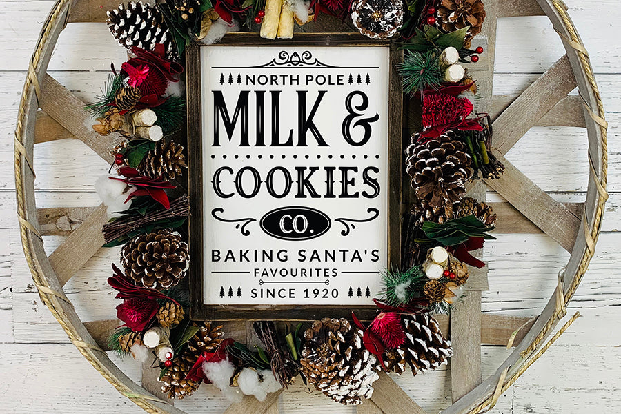 North Pole Milk & Cookies Co - Farmhouse Christmas SVG