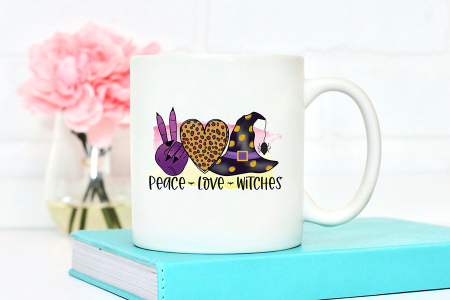 Halloween Witch Sublimation - Peace Love Witch