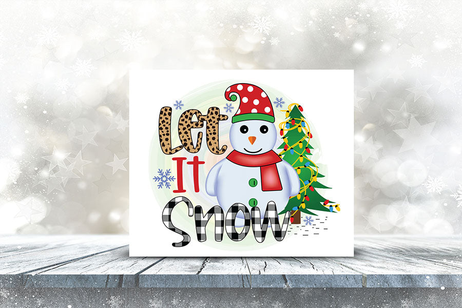 Let It Snow | Snowman Sublimation Design