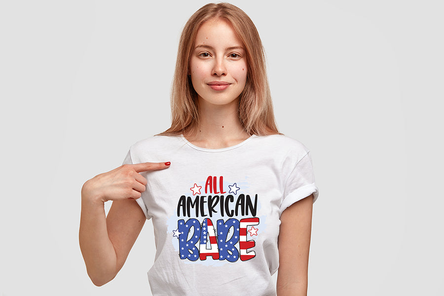 4th of July Sublimation Design, All American Babe