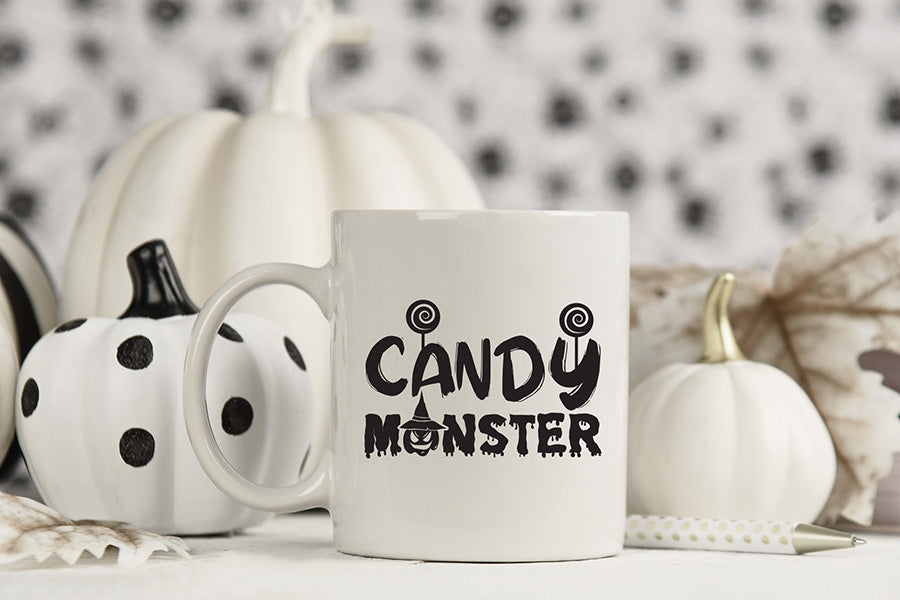 Halloween SVG, Candy Monster Cut File