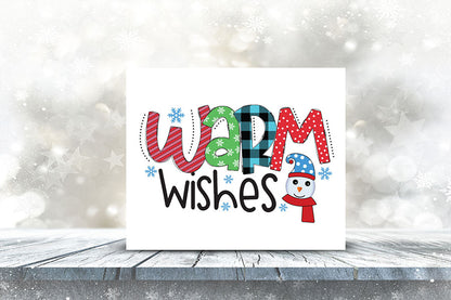 Warm Wishes | Snowman Sublimation Design