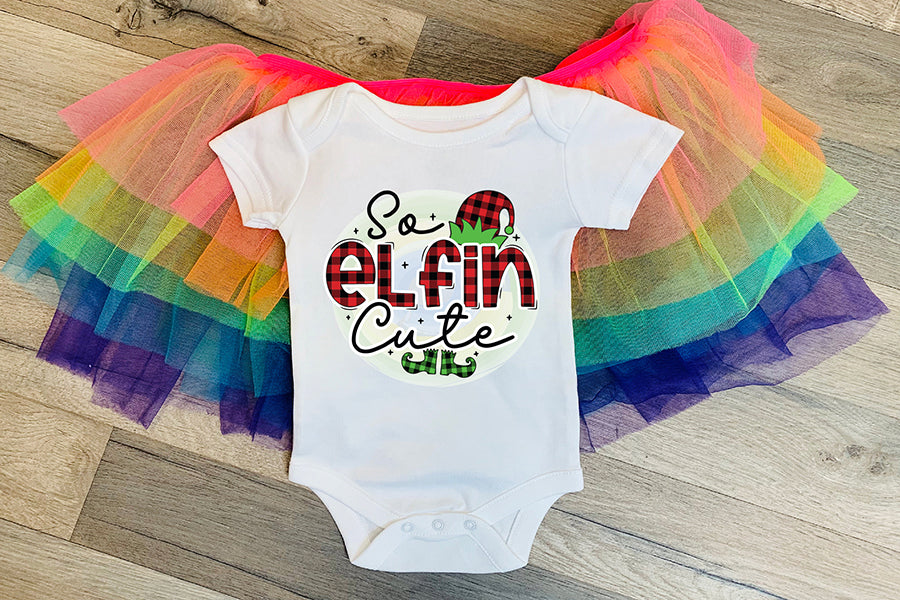 So Elfin Cute, Kids Christmas Sublimation Design