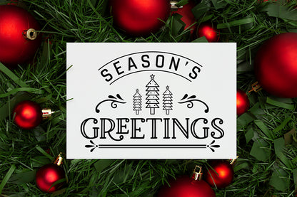 Season's Greetings, Farmhouse Christmas Sign SVG