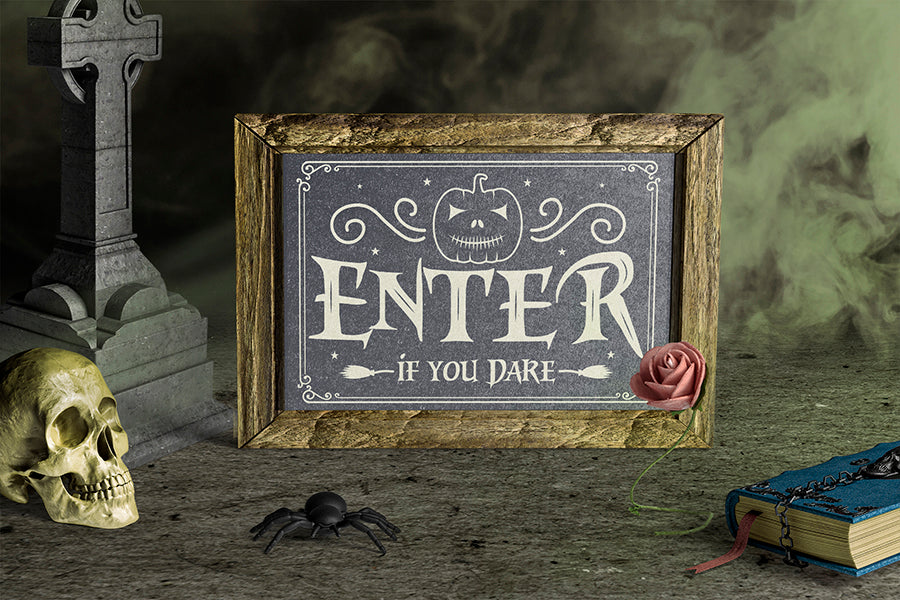 Enter If You Dare SVG, Halloween Sign SVG