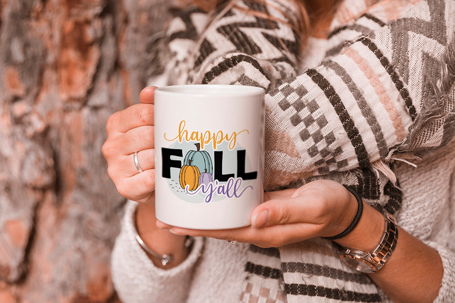 Fall PNG Sublimation Design | Happy Fall Y'all