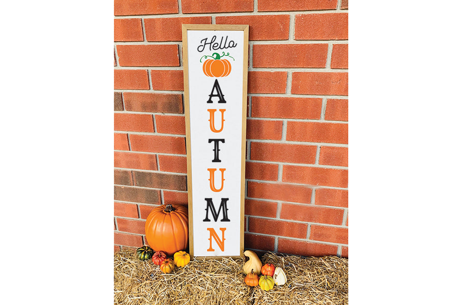 Fall Porch Sign SVG - Hello Autumn SVG