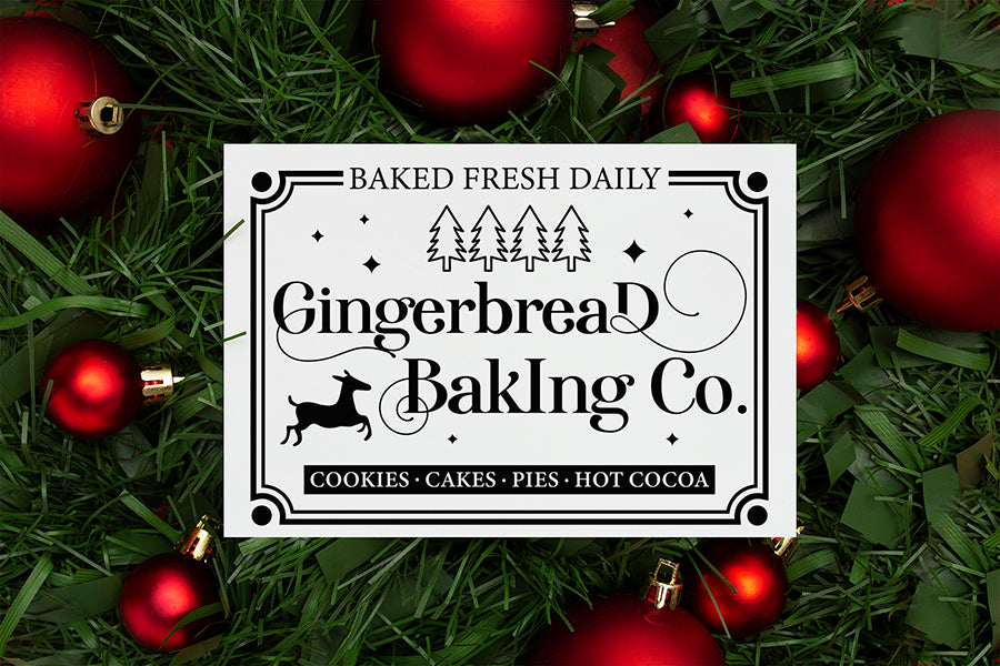 Gingerbread Baking Co, Farmhouse Christmas SVG