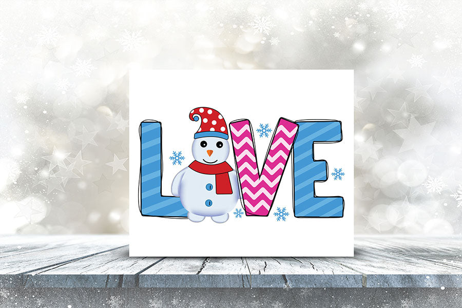 Love PNG - Snowman Sublimation Design