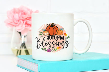 Thanksgiving Sublimation Design - Autumn Blessings PNG