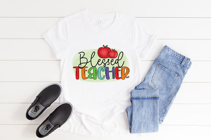 Teacher PNG Sublimation Design, Blessed Teacher