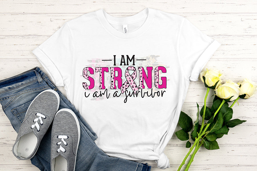 I Am Strong I Am a Survivor - Breast Cancer PNG