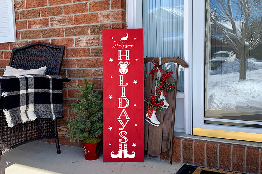 Happy Holidays - Christmas Porch Sign SVG