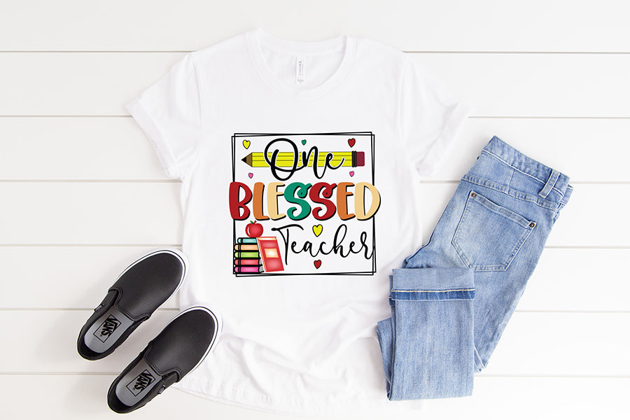 One Blessed Teacher - Teacher PNG Sublimation