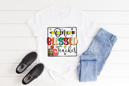 One Blessed Teacher - Teacher PNG Sublimation
