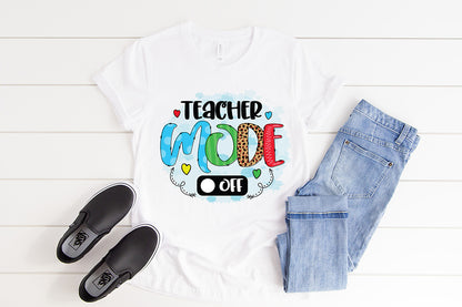 Teacher Mode off, Teacher Sublimation Design