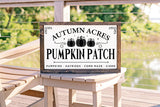 Autumn Acres Pumpkin Patch - Fall Sign SVG