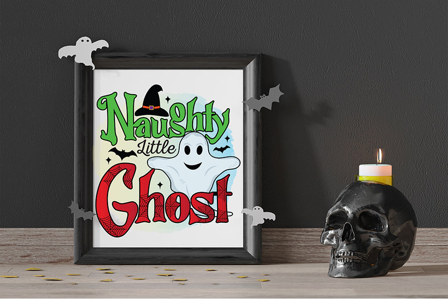 Naughty Little Ghost - Halloween Sublimation Design