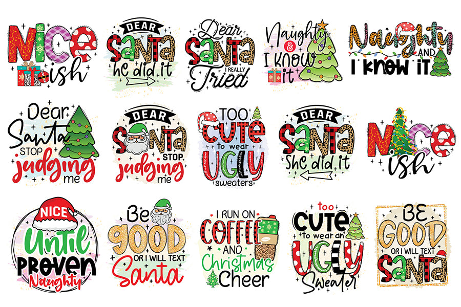 Funny Christmas PNG Sublimation Bundle