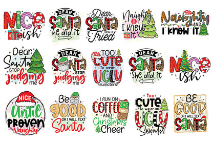 Funny Christmas PNG Sublimation Bundle