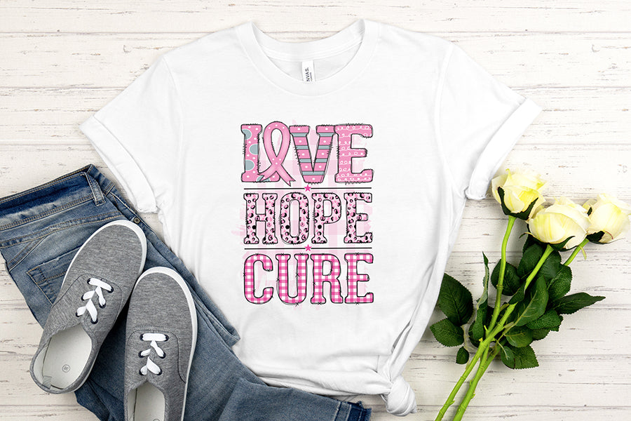 Love Hope Cure | Breast Cancer Sublimation