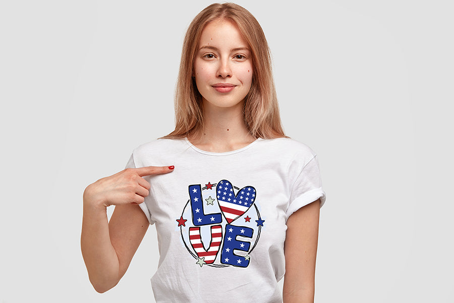 4th of July Sublimation Design - Love