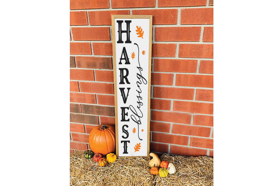 Harvest Blessings SVG, Fall Porch Sign SVG