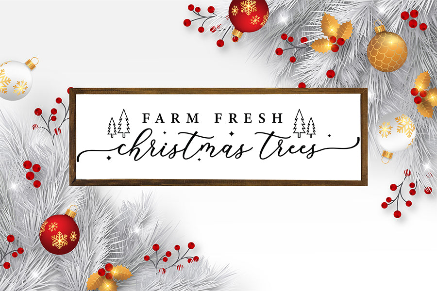 Farm Fresh Christmas Trees SVG Sign Design