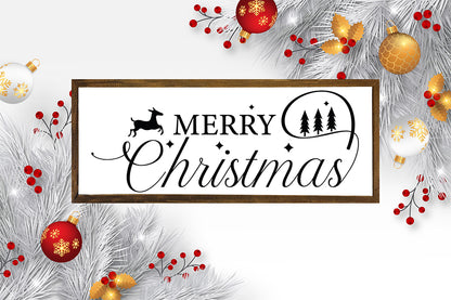 Merry Christmas Farmhouse Sign SVG Design