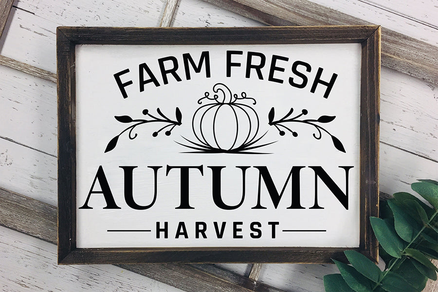 Farm Fresh Autumn Harvest SVG - Fall Sign SVG