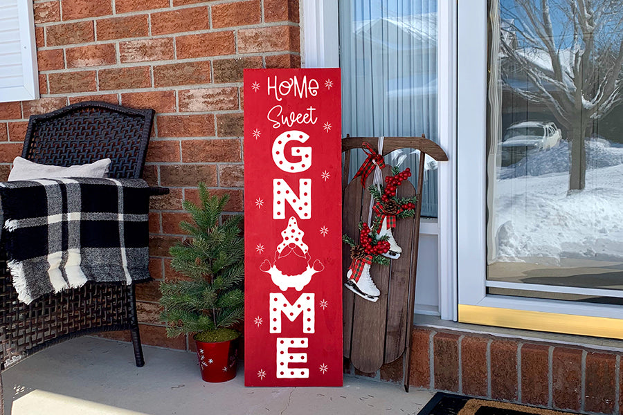 Christmas Vertical Sign SVG | Home Sweet Gnome