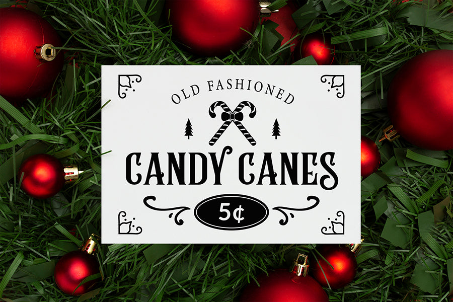 Old Fashioned Candy Canes, Christmas Farmhouse SVG