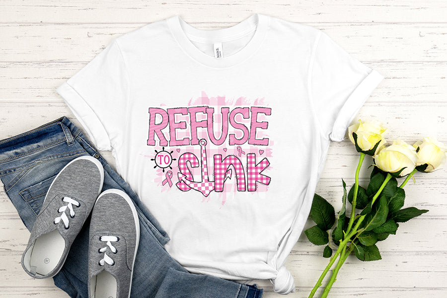 Refuse to Sink PNG, Breast Cancer Sublimation