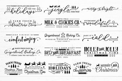 Farmhouse Christmas Sign SVG Mega Pack