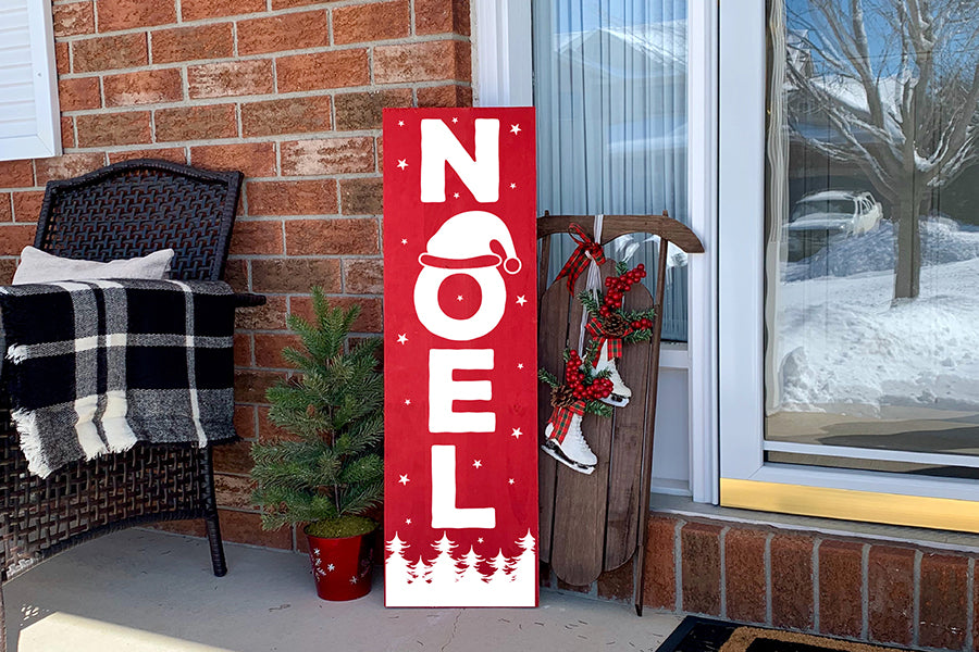 Noel SVG - Christmas Vertical Sign SVG
