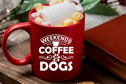 Dog Quote SVG, Weekends Coffee & Dogs