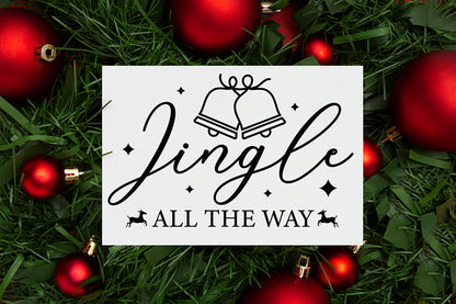 Farmhouse Christmas Sign SVG, Jingle All the Way