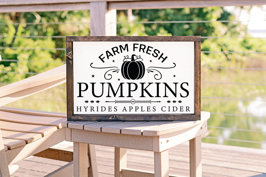 Fall Sign SVG | Farm Fresh Pumpkins Cut File