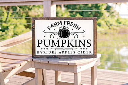 Fall Sign SVG | Farm Fresh Pumpkins Cut File