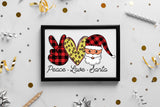 Peace Love Santa, Christmas PNG Sublimation