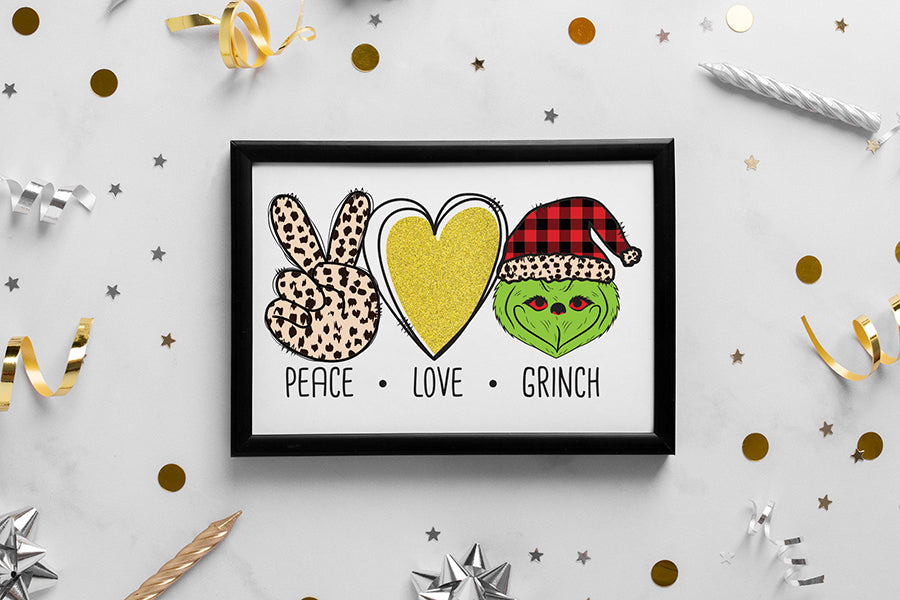 Peace Love Grinch | Christmas PNG Sublimation