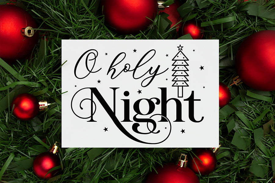 O Holy Night | Farmhouse Christmas Sign SVG