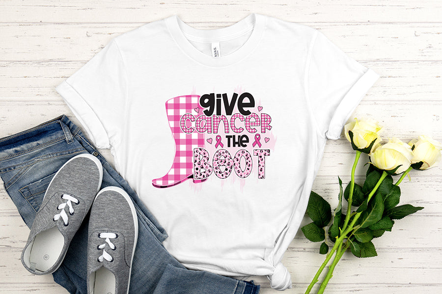 Give Cancer the Boot - Breast Cancer PNG