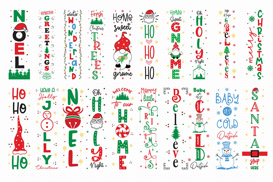 Christmas Porch Sign SVG Mega Bundle