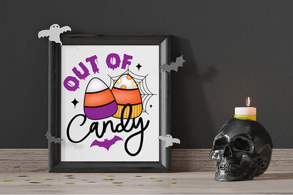 Halloweeen Sublimation Design, Out of Candy